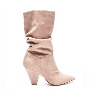 Tan Heeled Boots with Elegant Design